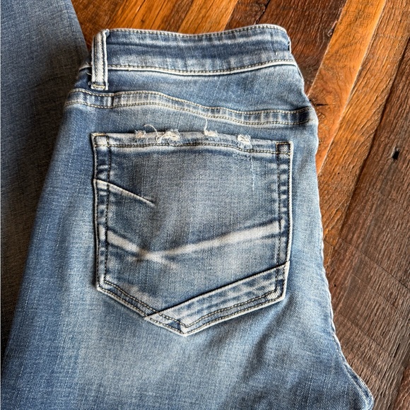 Buckle Denim - Buckle Blue Skinny Jeans with Distressed Vintage Wash